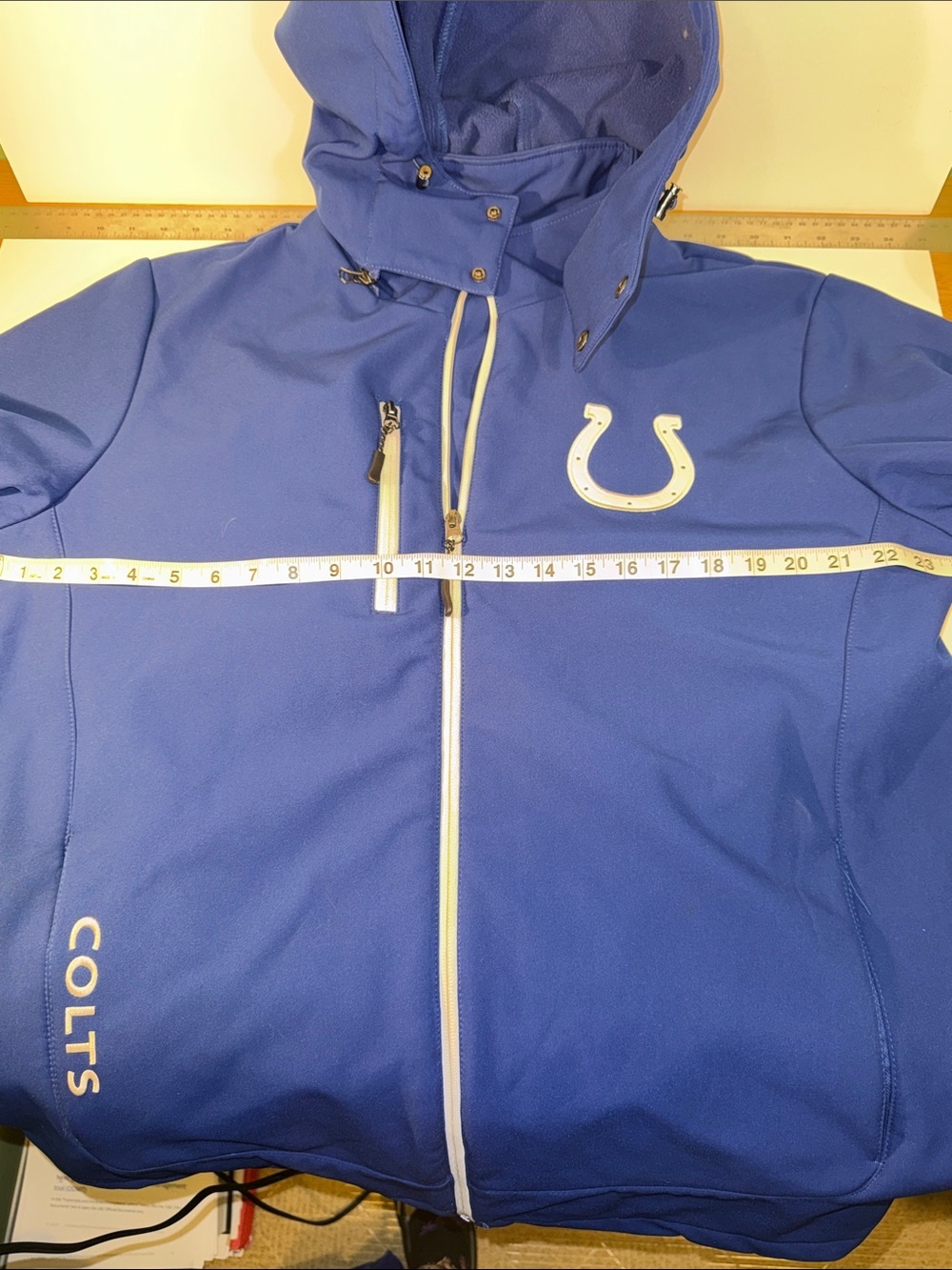 NFL Colts Navy Blue Jacket with White Trim - Picture 8 of 10